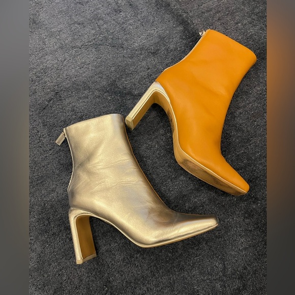Jonathan Simkhai Shoes - Jonathan Simkhai Tan and Chrome Ryder Heeled Boots